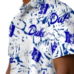 Duke Blue Devils Hawaiian Shirt – Hibiscus Overlay