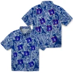 Duke Blue Devils Hawaiian Shirt – Leaf Outline