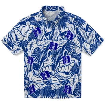 duke blue devils monstera layer blue hawaiian shirts best selling