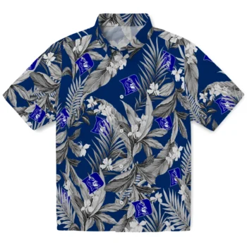 duke blue devils palm leaves blue hawaiian shirts best selling
