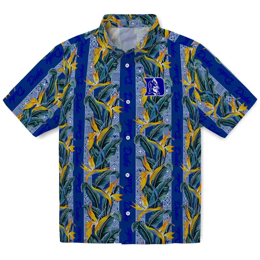 Duke Blue Devils Hawaiian Shirt - Paradise Vines duke blue devils paradise vines blue hawaiian shirts best selling