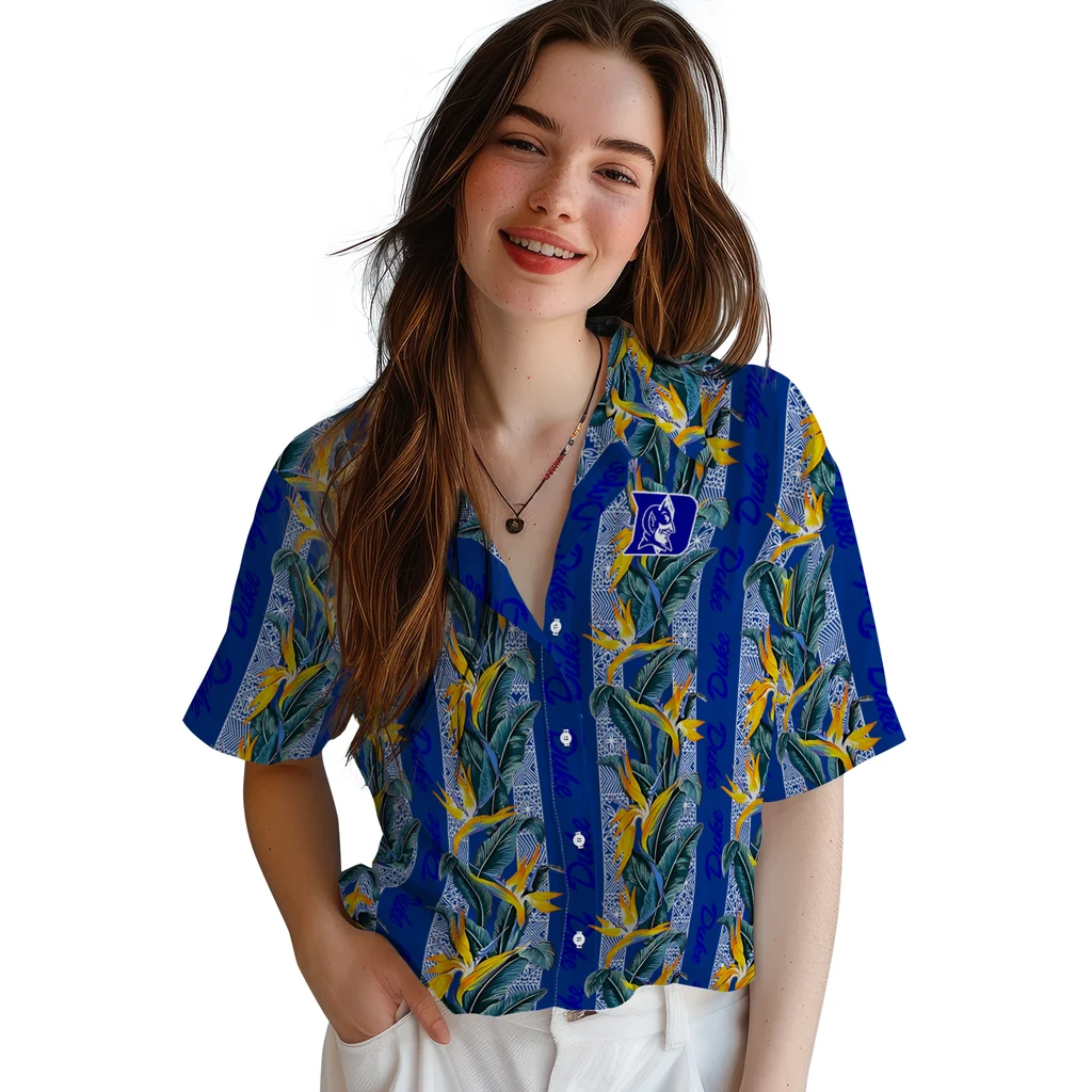 Duke Blue Devils Hawaiian Shirt - Paradise Vines duke blue devils paradise vines blue hawaiian shirts latest model