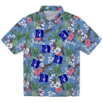 duke blue devils pineapple bouquet best sky blue hawaiian shirts best selling