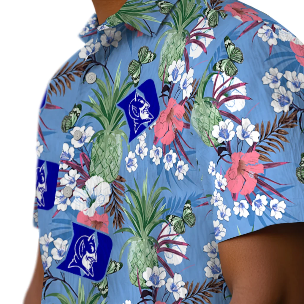 Duke Blue Devils Hawaiian Shirt - Pineapple Bouquet duke blue devils pineapple bouquet best sky blue hawaiian shirts trendy