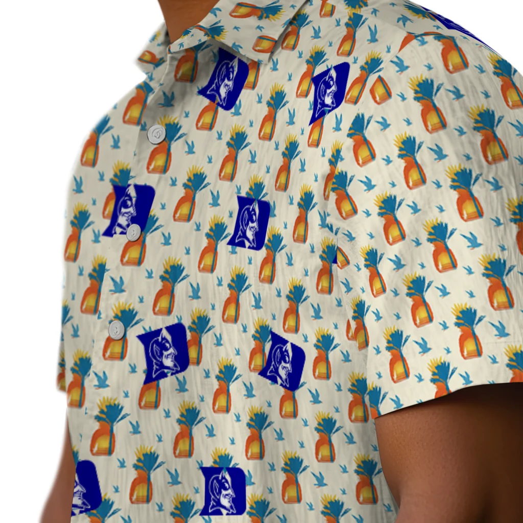 Duke Blue Devils Hawaiian Shirt - Pineapple Delight duke blue devils pineapple delight beige hawaiian shirts trendy