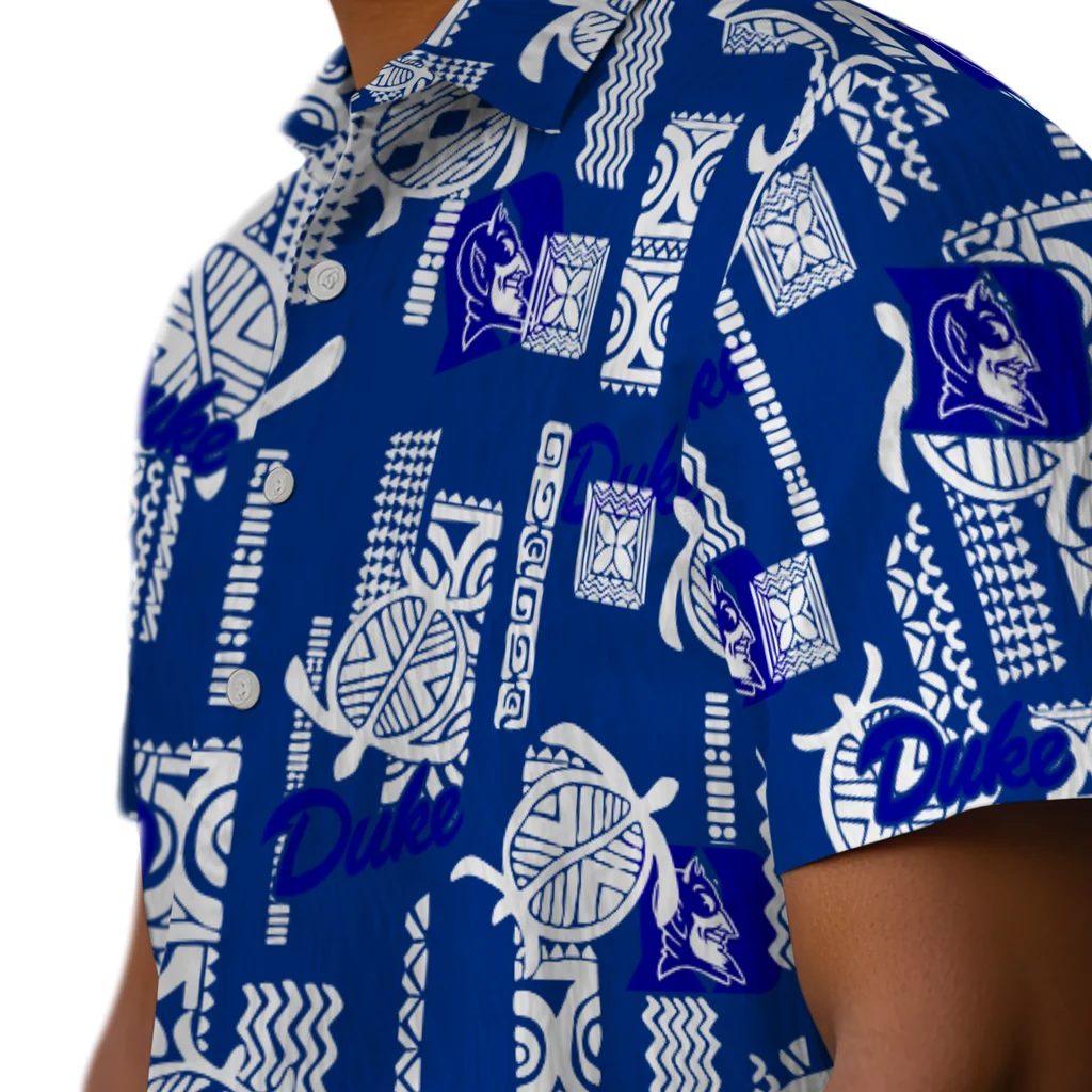 Duke Blue Devils Hawaiian Shirt - Turtle Lines duke blue devils turtle lines blue hawaiian shirts trendy