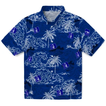 duke blue devils wave palm blue hawaiian shirts best selling