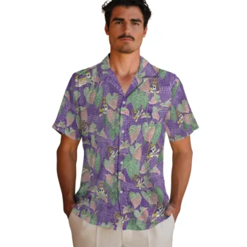 east carolina pirates anthurium overlay purple hawaiian shirts fashion forward