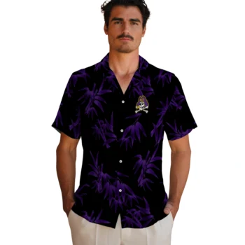 east carolina pirates bamboo branches purple black hawaiian shirts fashion forward