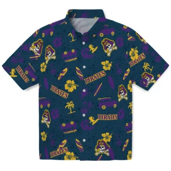 east carolina pirates beach vibe navy hawaiian shirts best selling