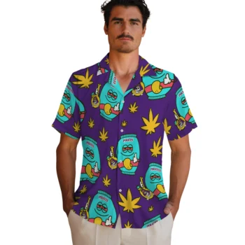 east carolina pirates bong smile purple hawaiian shirts fashion forward