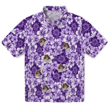 east carolina pirates hibiscus blooms purple hawaiian shirts best selling