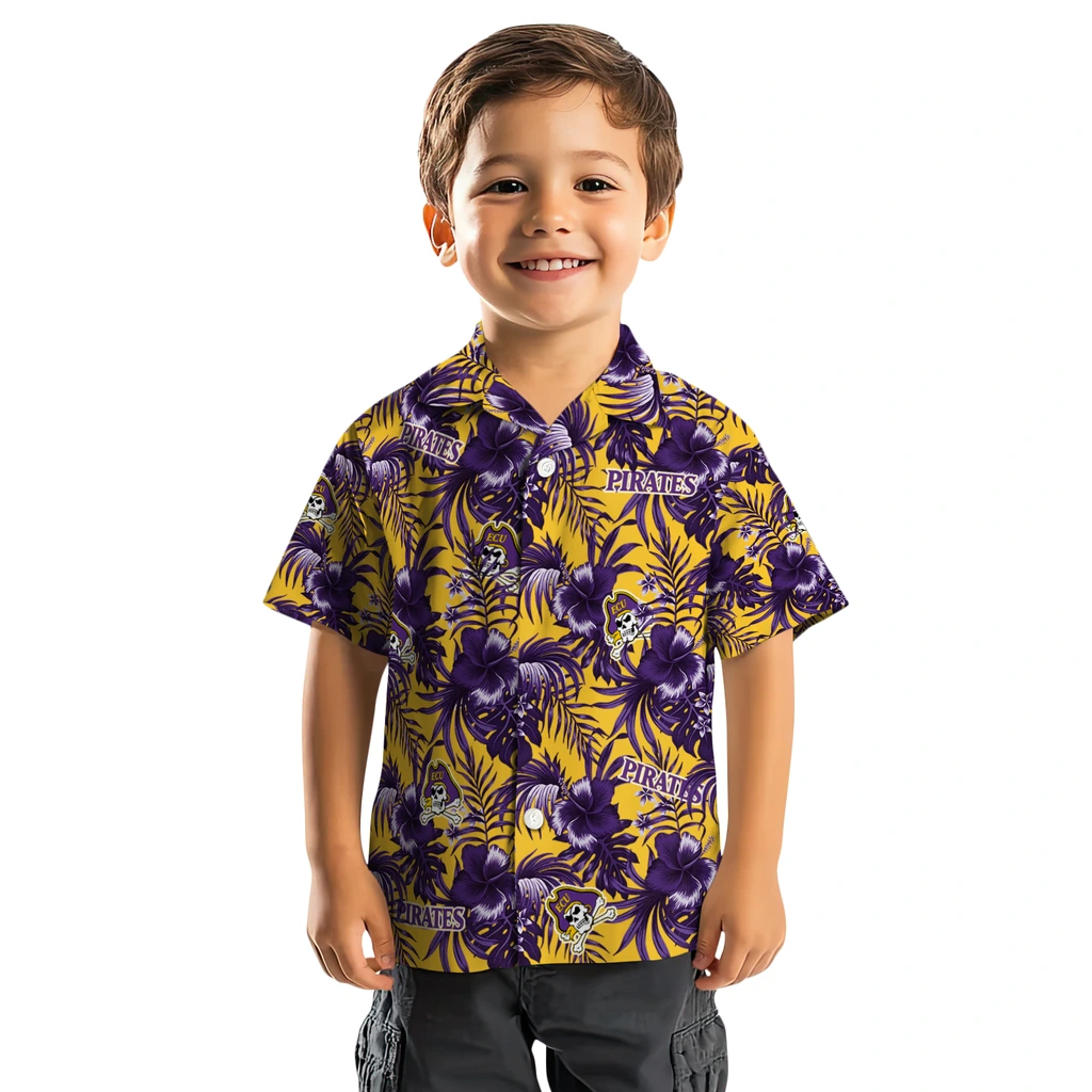 East Carolina Pirates Hawaiian Shirt - Hibiscus Exotic east carolina pirates hibiscus exotic purple hawaiian shirts top rated