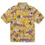 East Carolina Pirates Hawaiian Shirt – Hibiscus Overlay