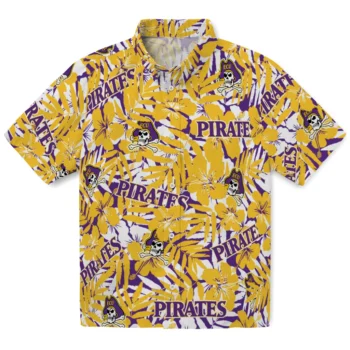 east carolina pirates hibiscus overlay hawaiian shirts best selling