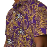 East Carolina Pirates Hawaiian Shirt – Leaf Outline