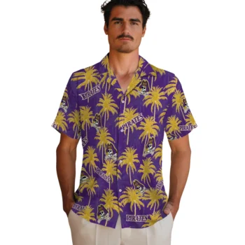 east carolina pirates palm grove purple hawaiian shirts fashion forward