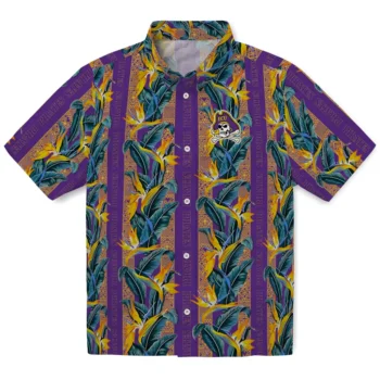east carolina pirates paradise vines purple hawaiian shirts best selling