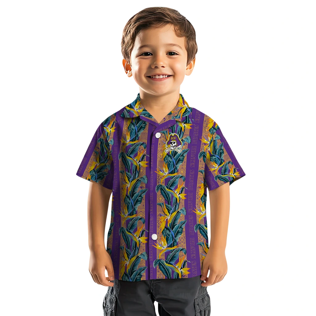 East Carolina Pirates Hawaiian Shirt - Paradise Vines east carolina pirates paradise vines purple hawaiian shirts top rated