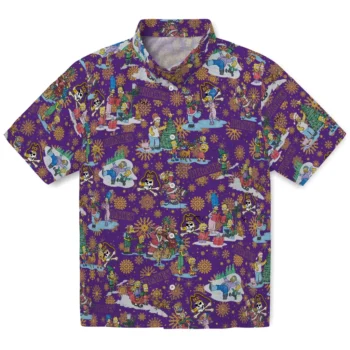 east carolina pirates simpsons christmas purple hawaiian shirts best selling