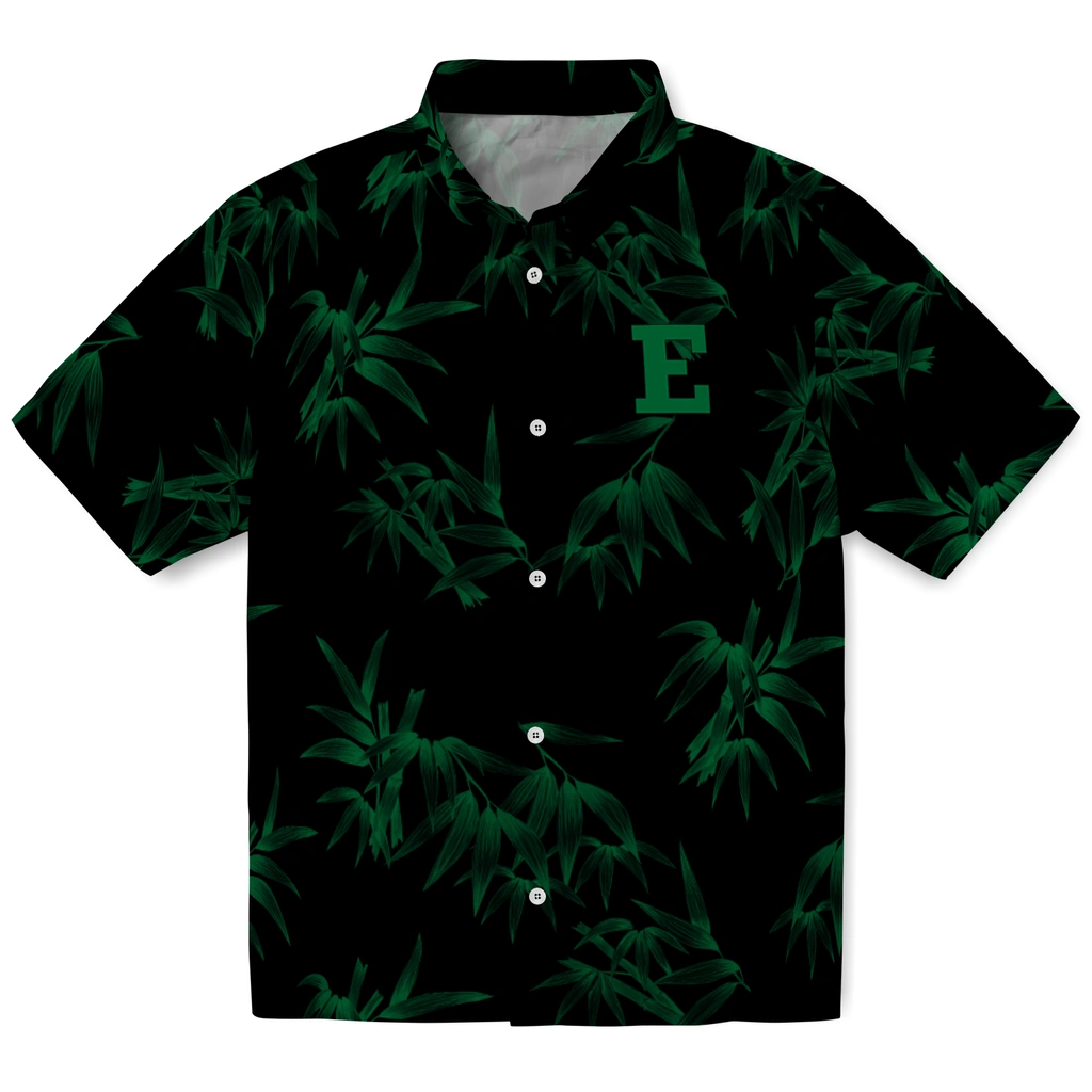 Eastern Michigan Eagles Hawaiian Shirt - Bamboo Branches eastern michigan eagles bamboo branches green black hawaiian shirts best selling