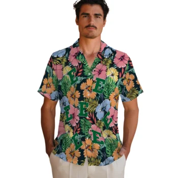 eastern michigan eagles brilliant hibiscus garden hawaiian shirts fashion forward