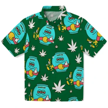 eastern michigan eagles bong smile green hawaiian shirts best selling