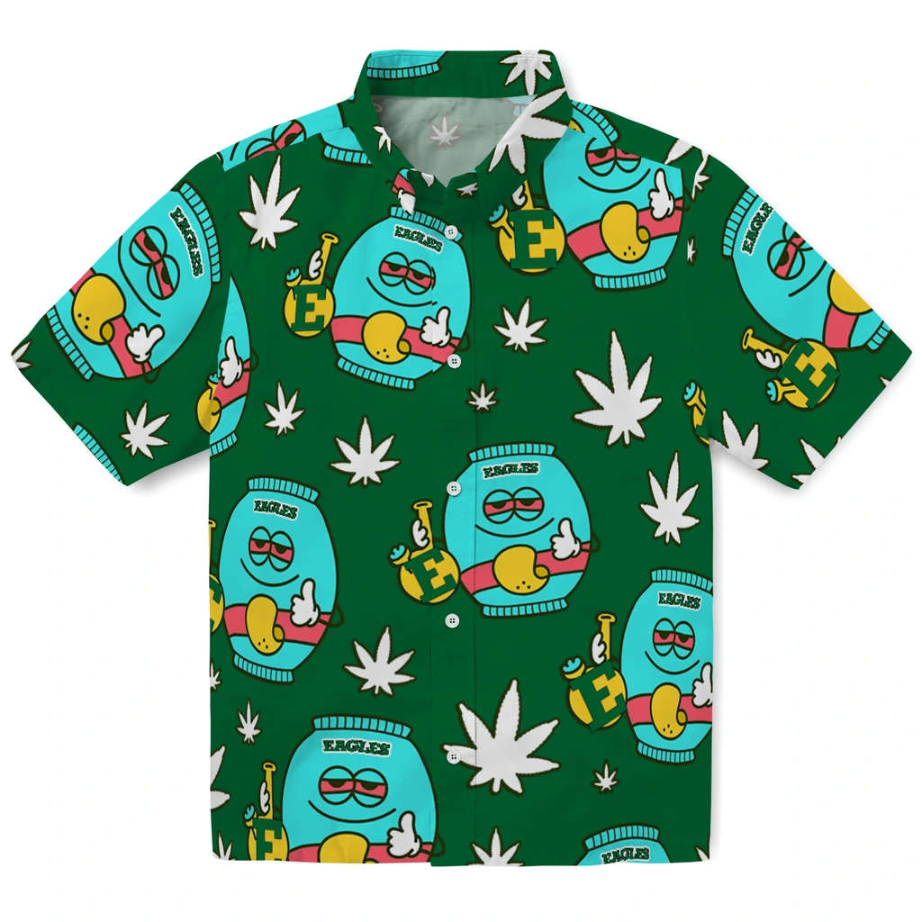 Eastern Michigan Eagles Hawaiian Shirt - Chill Vibe eastern michigan eagles bong smile green hawaiian shirts best selling