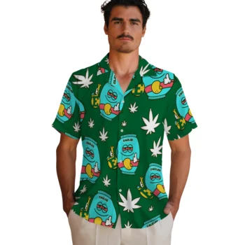 eastern michigan eagles bong smile green hawaiian shirts fashion forward