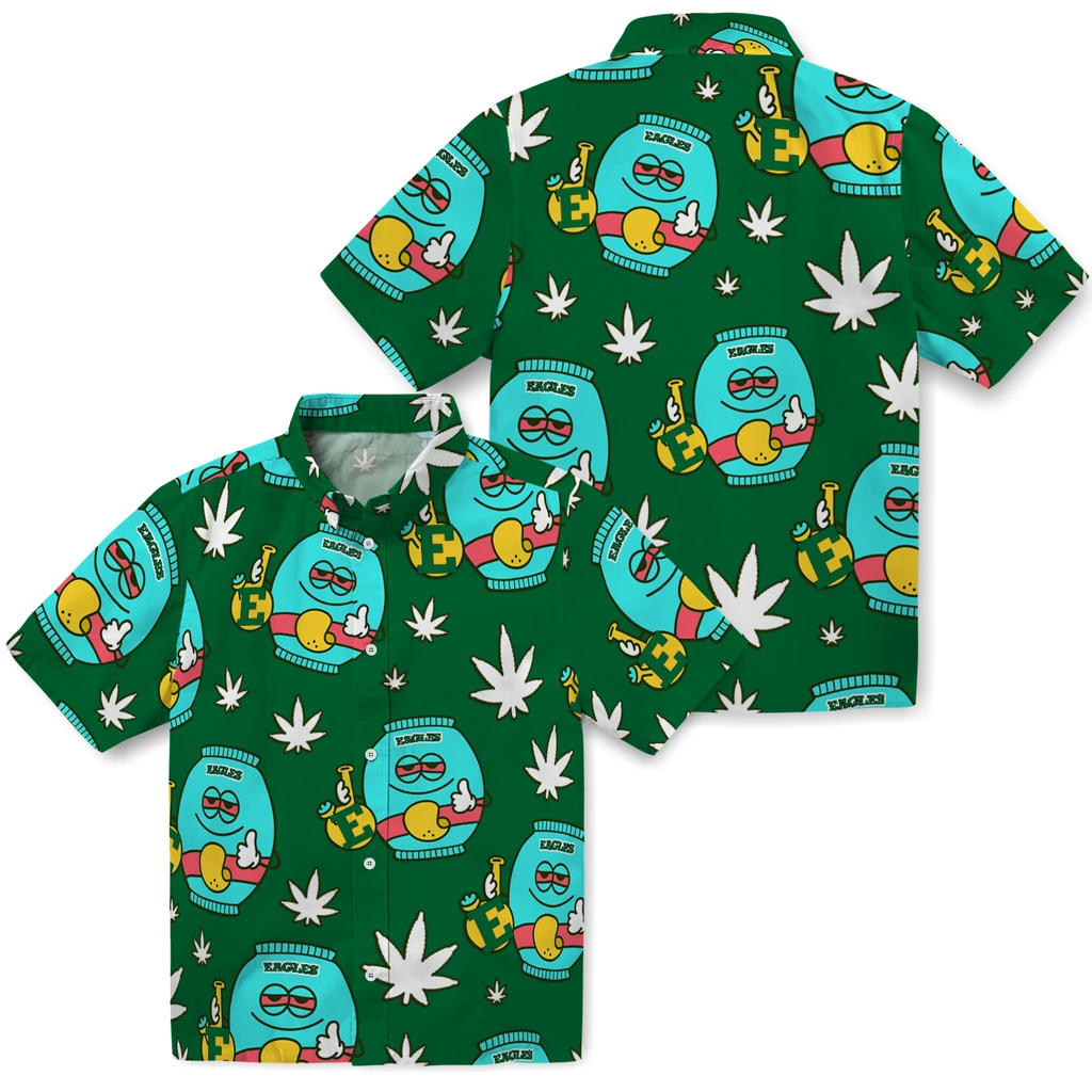Eastern Michigan Eagles Hawaiian Shirt - Chill Vibe eastern michigan eagles bong smile green hawaiian shirts high quality