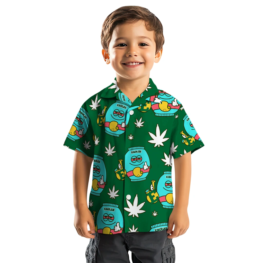 Eastern Michigan Eagles Hawaiian Shirt - Chill Vibe eastern michigan eagles bong smile green hawaiian shirts top rated