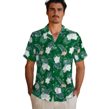 eastern michigan eagles flamingo palms green hawaiian shirts fashion forward