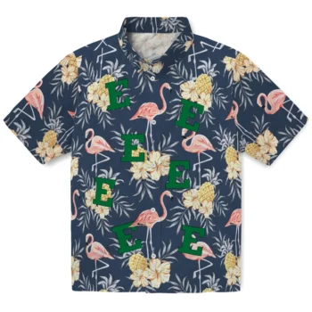 eastern michigan eagles flamingo hibiscus navy hawaiian shirts best selling