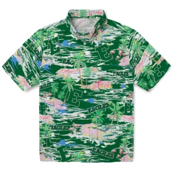 eastern michigan eagles flamingo retreat green hawaiian shirts best selling