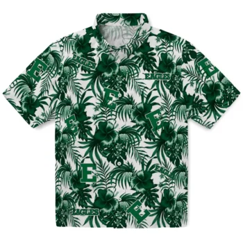 eastern michigan eagles hibiscus exotic green hawaiian shirts best selling