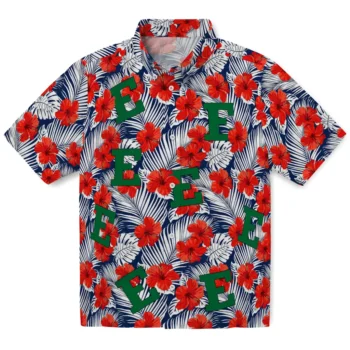 eastern michigan eagles hibiscus fiesta red royal blue hawaiian shirts best selling