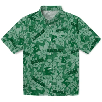 eastern michigan eagles hibiscus oasis green hawaiian shirts best selling