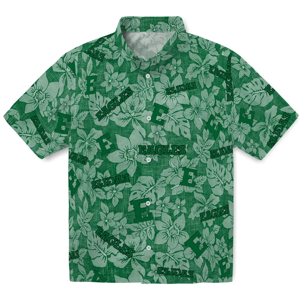 Eastern Michigan Eagles Hawaiian Shirt - Hibiscus Oasis eastern michigan eagles hibiscus oasis green hawaiian shirts best selling
