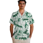 Eastern Michigan Eagles Hawaiian Shirt – Hibiscus Overlay