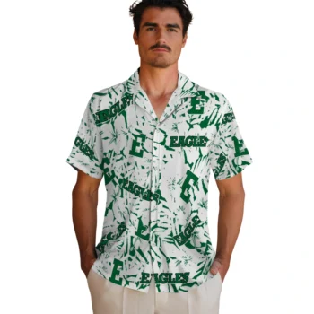 eastern michigan eagles hibiscus overlay hawaiian shirts fashion forward
