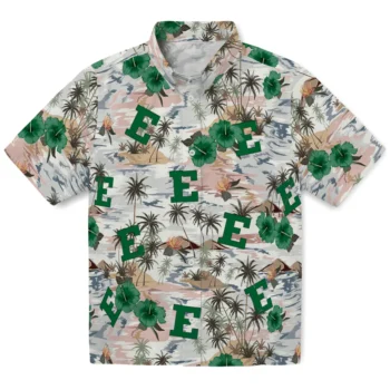 eastern michigan eagles hibiscus seaside white hawaiian shirts best selling