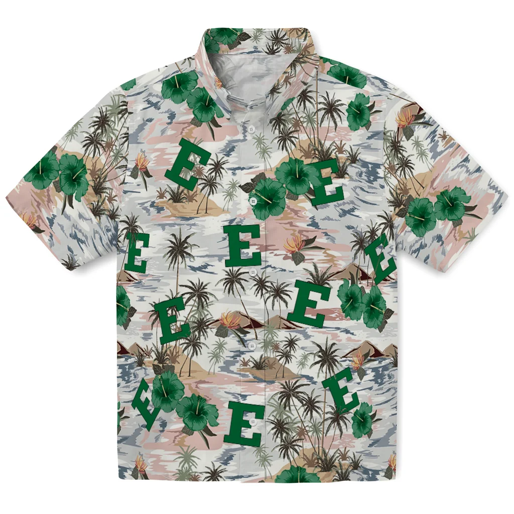 Eastern Michigan Eagles Hawaiian Shirt - Hibiscus Seaside eastern michigan eagles hibiscus seaside white hawaiian shirts best selling