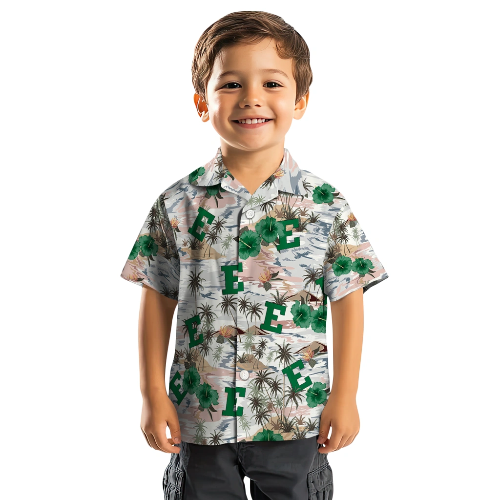 Eastern Michigan Eagles Hawaiian Shirt - Hibiscus Seaside eastern michigan eagles hibiscus seaside white hawaiian shirts top rated