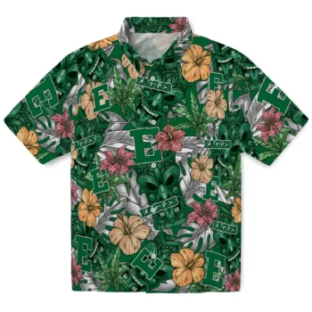 eastern michigan eagles tiki jungle green hawaiian shirts best selling