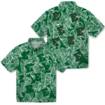 Eastern Michigan Eagles Hawaiian Shirt – Leaf Outline