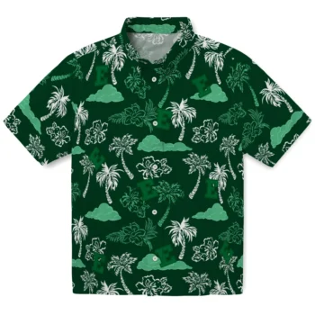 eastern michigan eagles palm and clouds green hawaiian shirts best selling