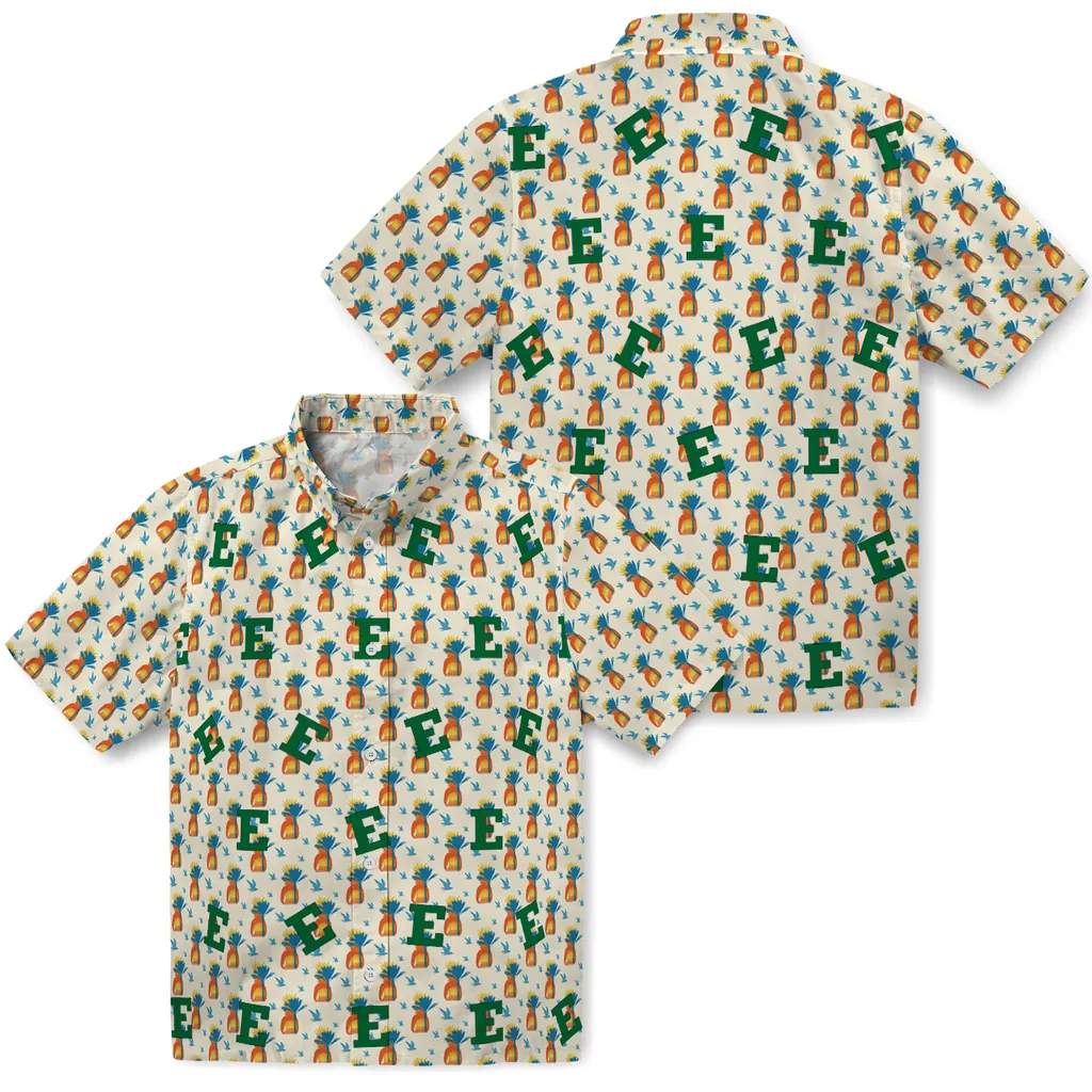 Eastern Michigan Eagles Hawaiian Shirt - Pineapple Delight eastern michigan eagles pineapple delight beige hawaiian shirts high quality