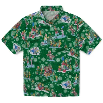 eastern michigan eagles simpsons christmas green hawaiian shirts best selling
