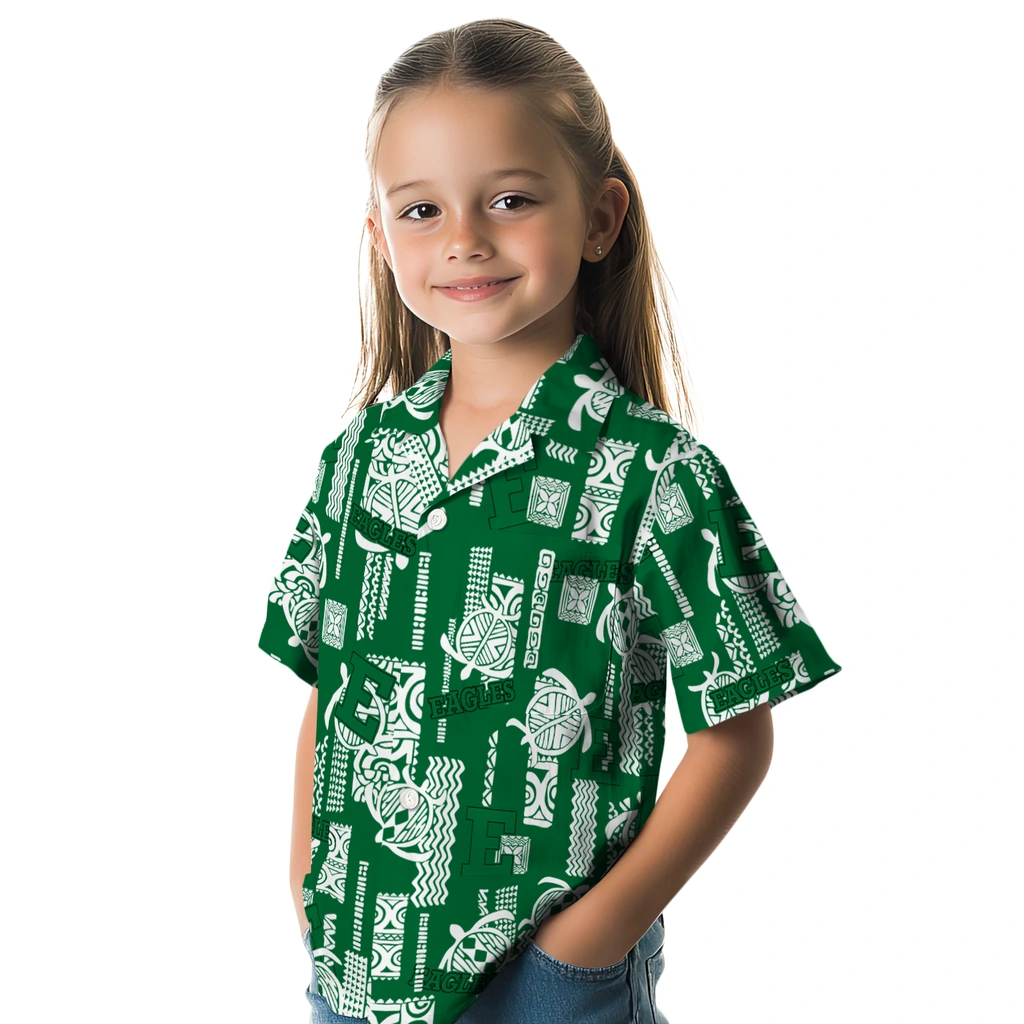 Eastern Michigan Eagles Hawaiian Shirt - Turtle Lines eastern michigan eagles turtle lines green hawaiian shirts premium grade