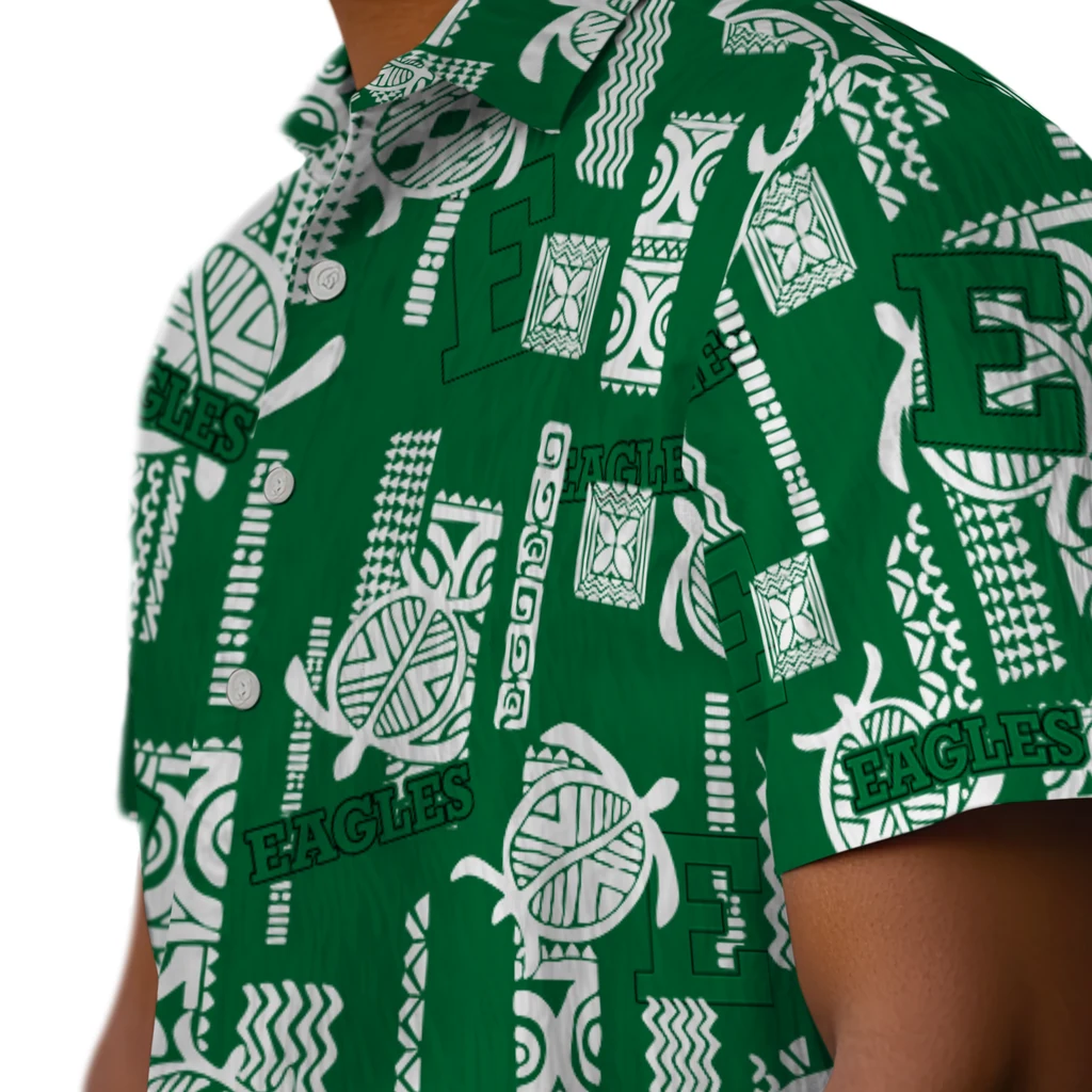 Eastern Michigan Eagles Hawaiian Shirt - Turtle Lines eastern michigan eagles turtle lines green hawaiian shirts trendy